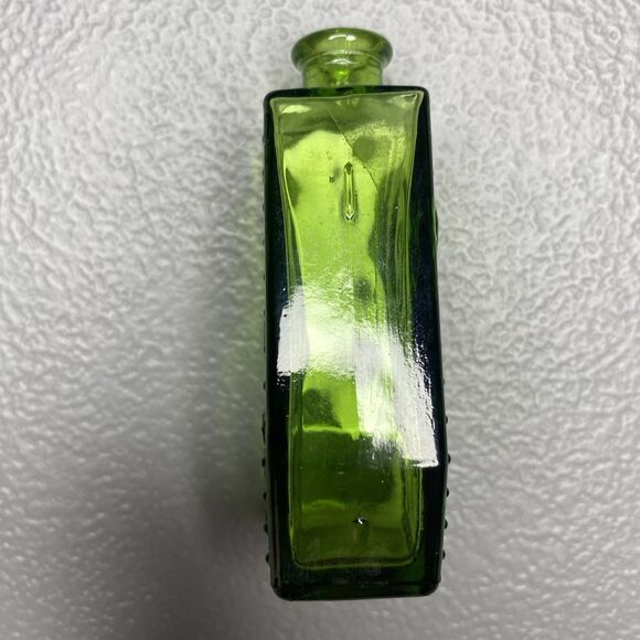 Vintage 1971 Wheaton Mini Green Glass Poison Bottle Coffin Skull Crossbones RIP - Picture 4 of 9